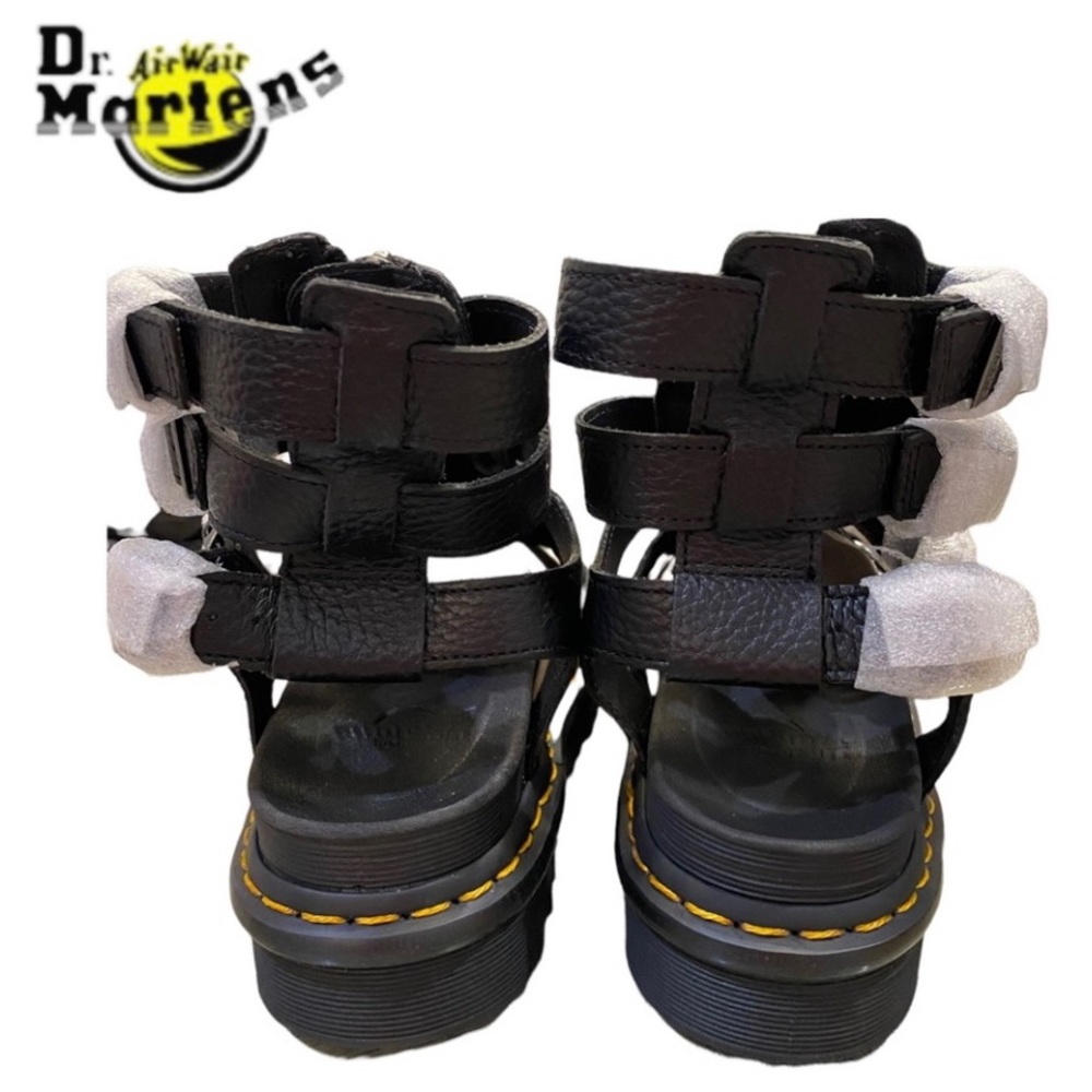Doc Martens “Olson Milled Nappa” Leather Gladiator Sandals - Picture 4 of 5